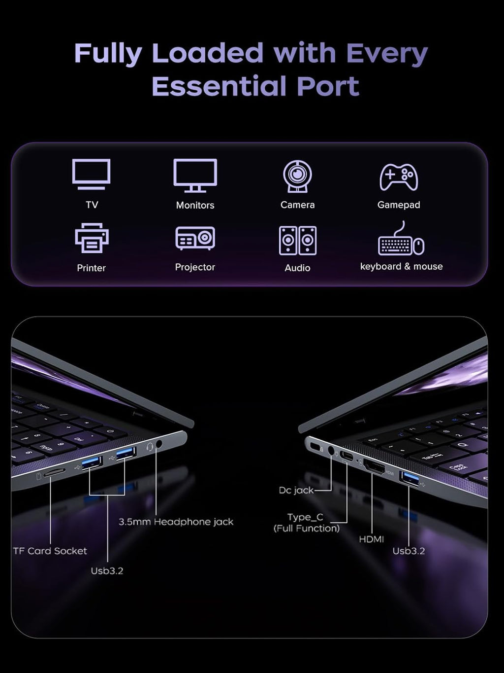 MALLRACE Laptop Computer,15.6'' FHD Display Laptop with AMD Ryzen 7 5825U Processor.