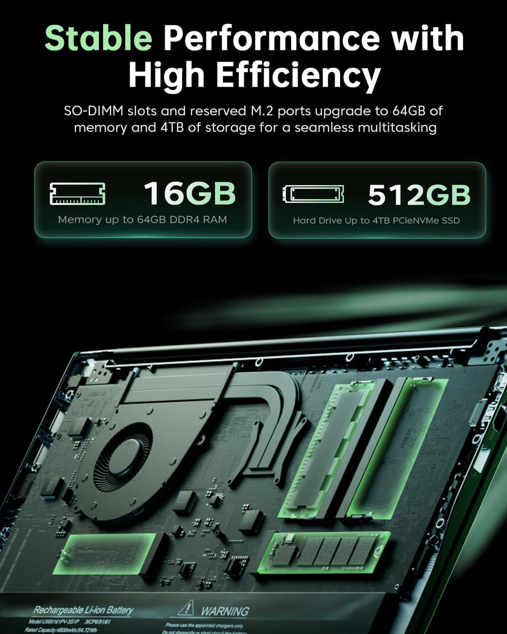 KAIGERR Gaming Laptop 15.6-inch AMD Ryzen-7 5700U 16GB DDR4 512GB